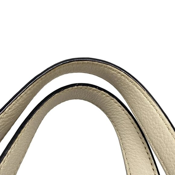 Auth PRADA - Cream Leather Tote Bag - Picture 7 of 16